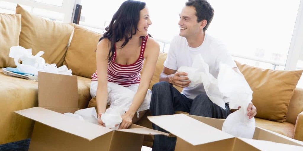 Happy Couple Moving